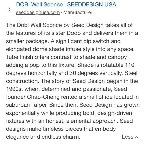 Seed design Dobi White/ Sand Gold Wall Scones - Picture 13 of 13